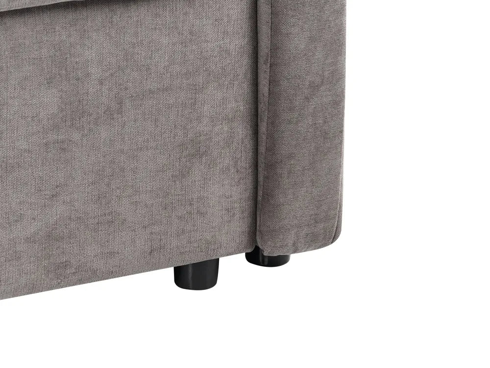 Sofa Bed 3 Seater Chenille Taupe with Storage Abarca