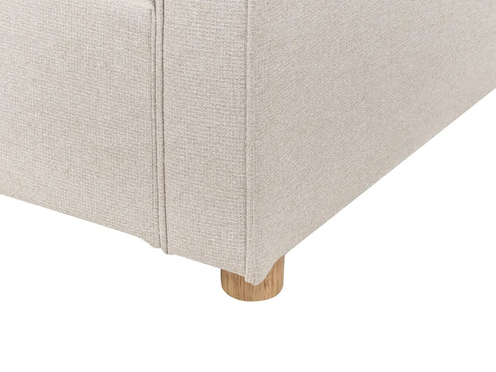 Sofa 3 Seater Fabric Beige Tina
