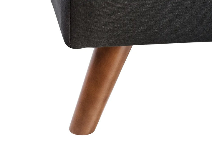 Sofa Bed 3 Seater Fabric Black Laffey