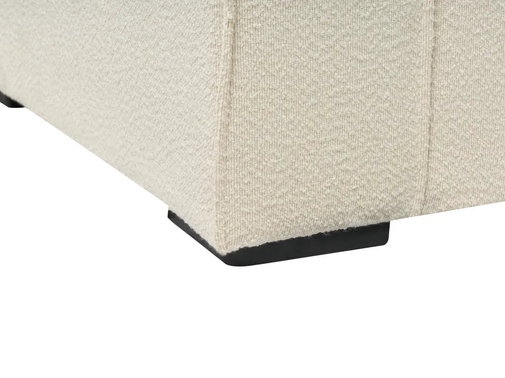 Sofa Bed 3 Seater Boucle Off-White Bertina
