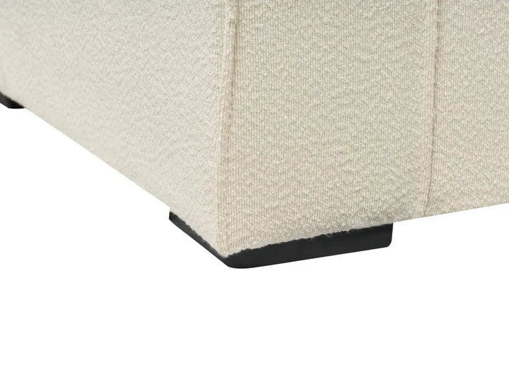 Sofa Bed 3 Seater Boucle Off-White Bertina