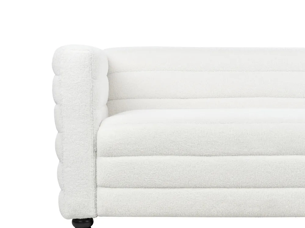 Sofa 3 Seater Boucle Off-White Ansela