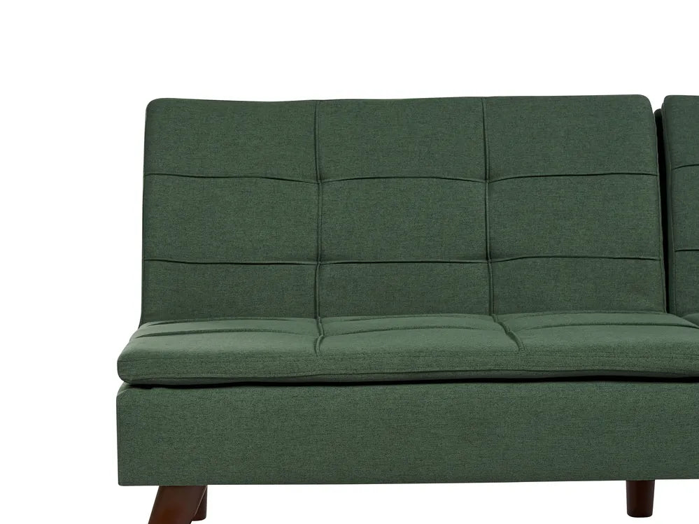 Sofa Bed 3 Seater Fabric Dark Green Laffey