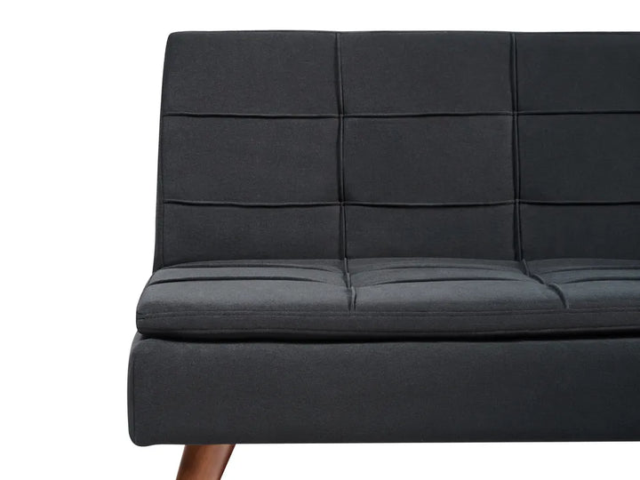 Sofa Bed 3 Seater Fabric Black Laffey