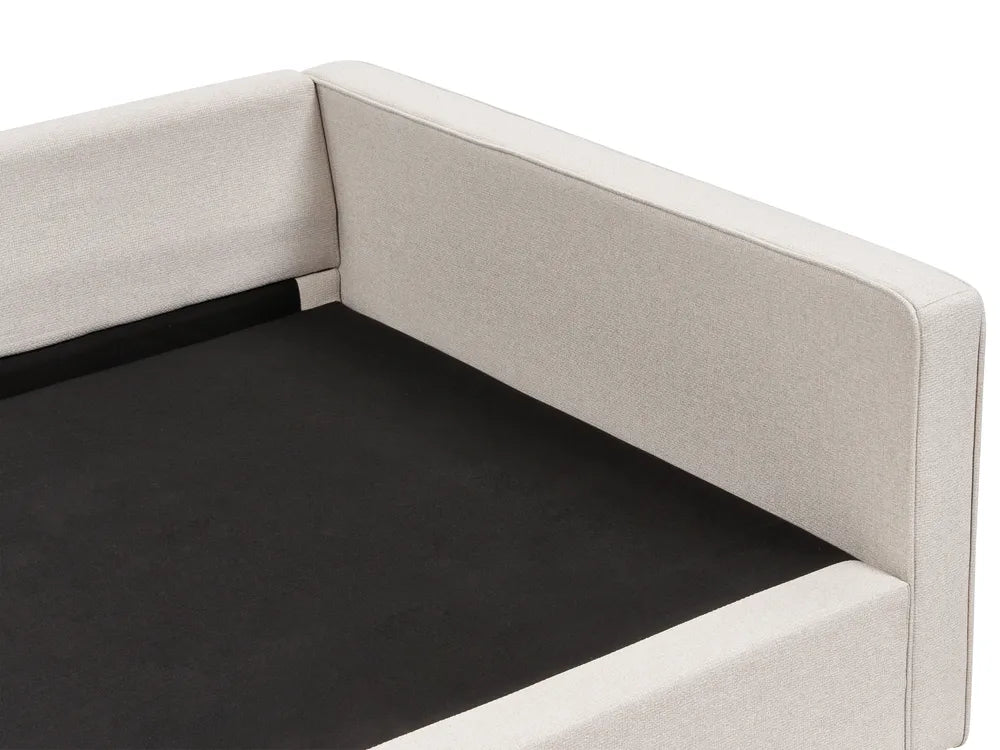 Sofa 3 Seater Fabric Beige Tina
