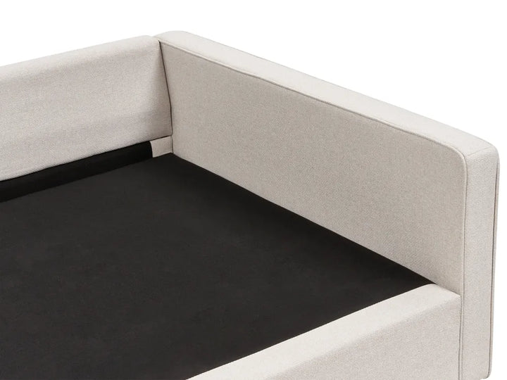 Sofa 3 Seater Fabric Beige Tina