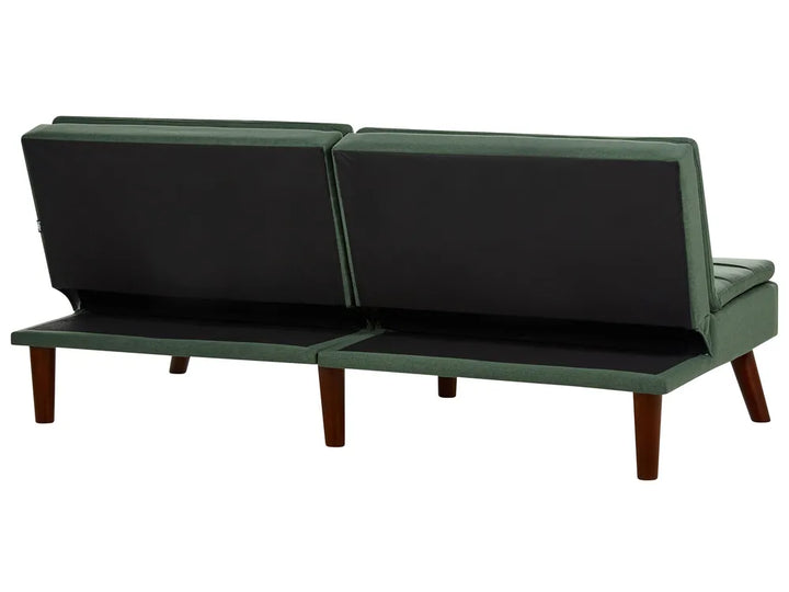 Sofa Bed 3 Seater Fabric Dark Green Laffey