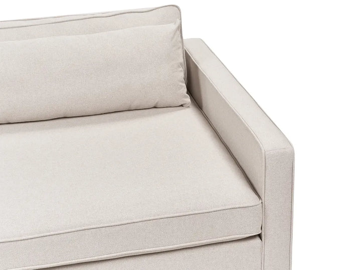 Sofa 3 Seater Fabric Beige Tina