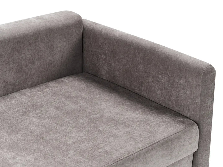Sofa Bed 3 Seater Chenille Taupe with Storage Abarca