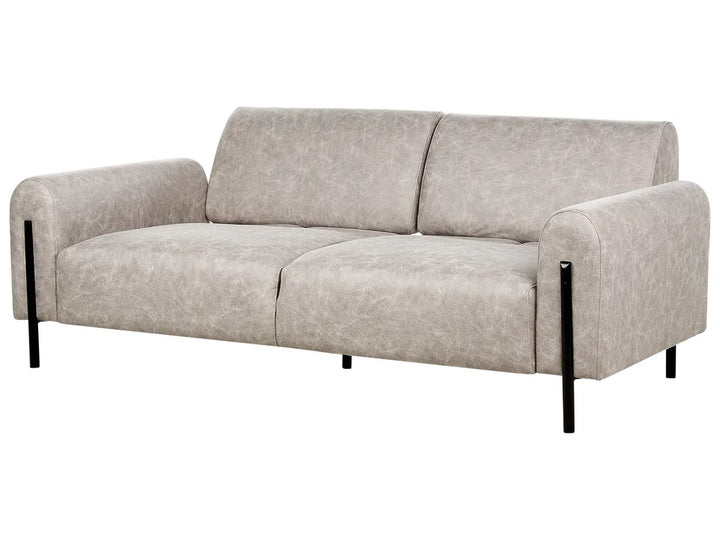 Sofa 3 Seater Fabric Light Grey Annora
