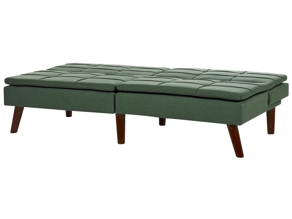 Sofa Bed 3 Seater Fabric Dark Green Laffey