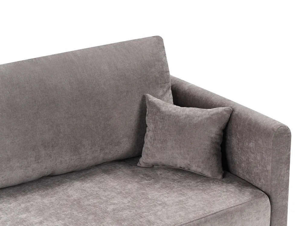 Sofa Bed 3 Seater Chenille Taupe with Storage Abarca
