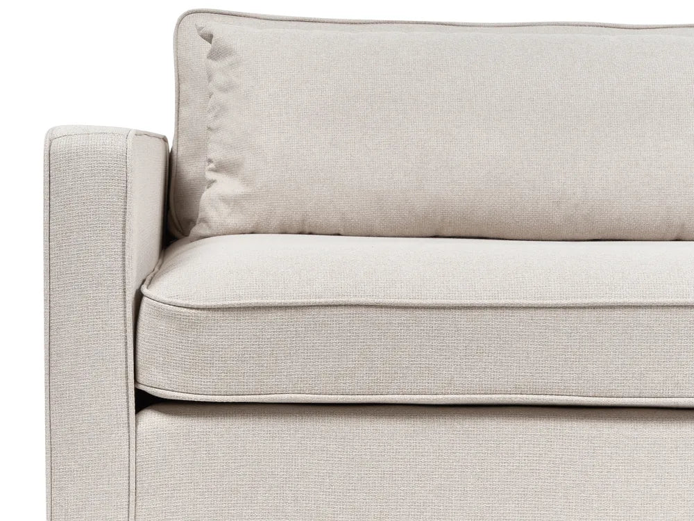 Sofa 3 Seater Fabric Beige Tina