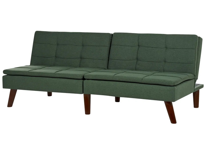 Sofa Bed 3 Seater Fabric Dark Green Laffey