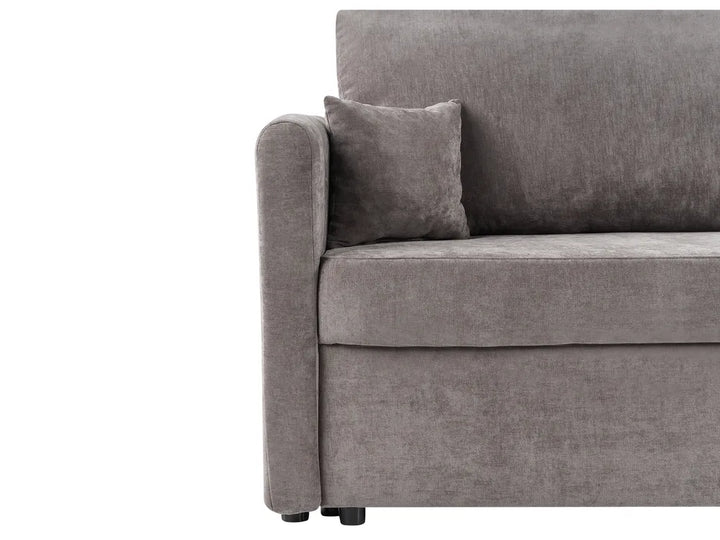 Sofa Bed 3 Seater Chenille Taupe with Storage Abarca