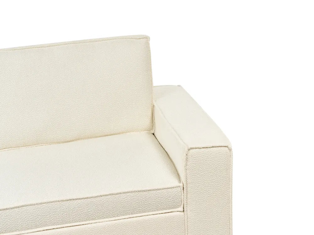 Sofa Bed 3 Seater Boucle Off-White Bertina