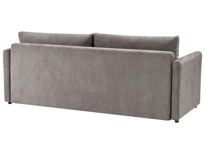 Sofa Bed 3 Seater Chenille Taupe with Storage Abarca