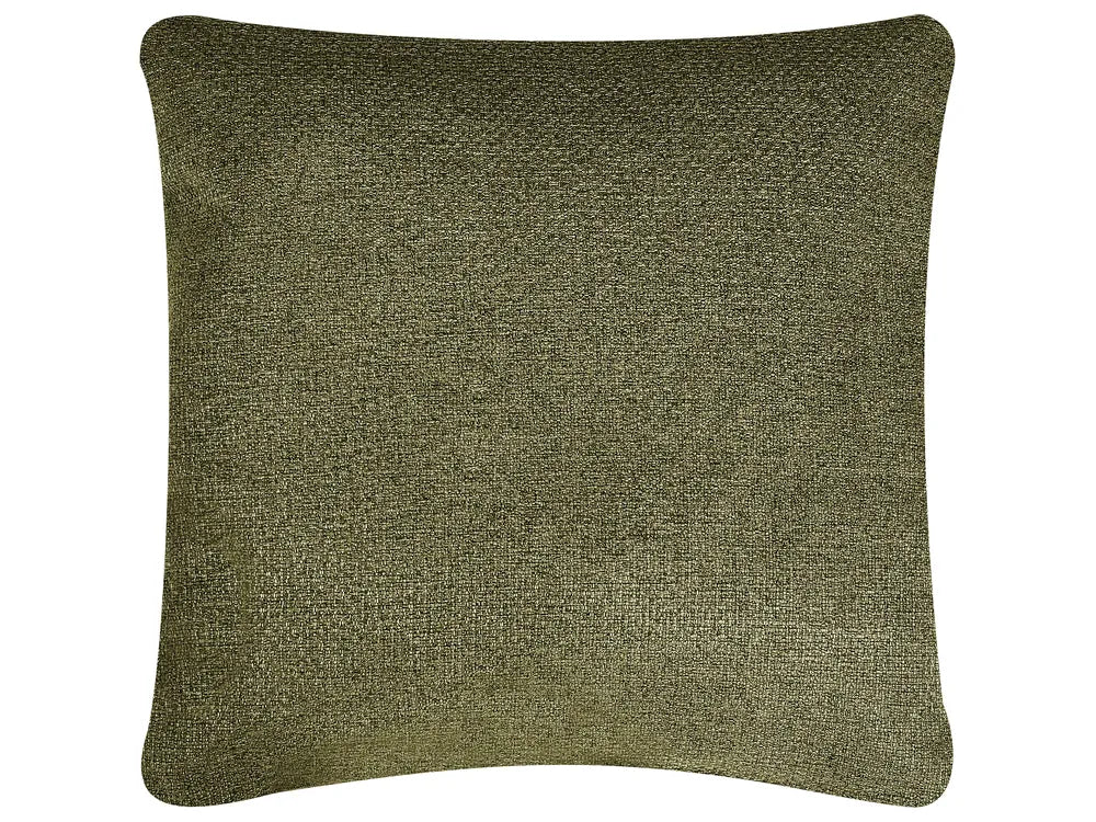 Sofa 3 Seater Fabric Olive Green with Tables Quiniya