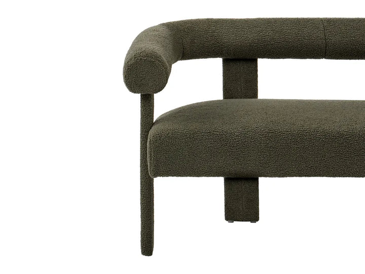 Sofa 2 Seater Boucle Dark Green Askolds
