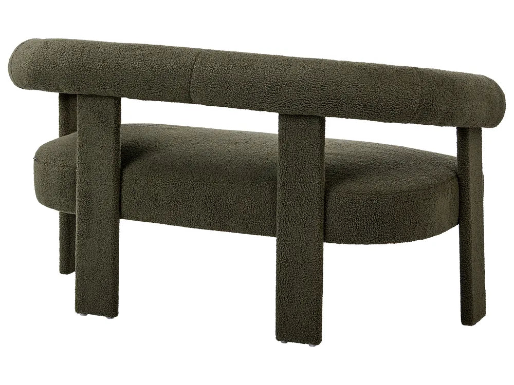 Sofa 2 Seater Boucle Dark Green Askolds