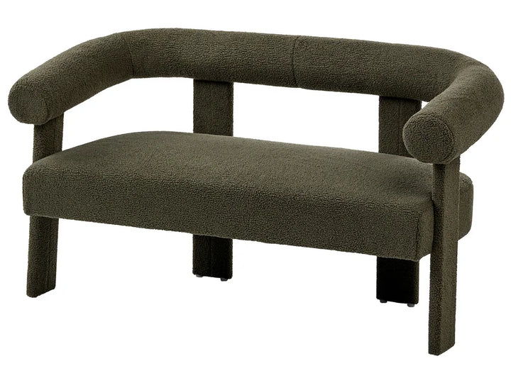 Sofa 2 Seater Boucle Dark Green Askolds