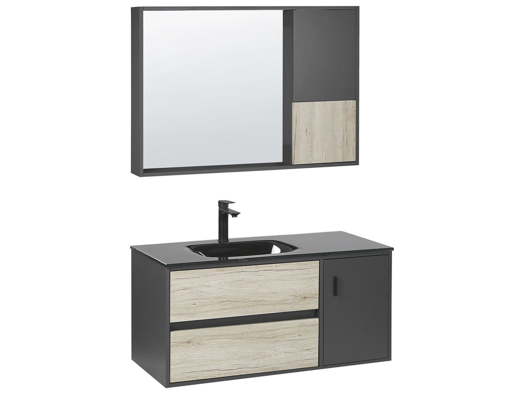 Bathroom Vanity Set Black Teruel