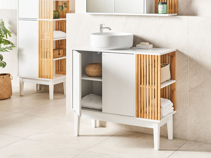 Washbasin Cabinet 80 cm White Nubes