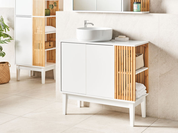 Washbasin Cabinet 80 cm White Nubes