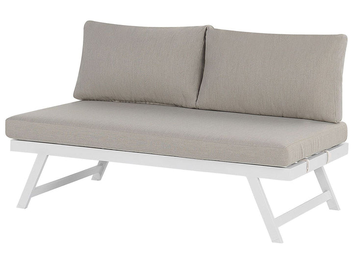 Coccorino Garden Corner Sofa with Table 5 Seater Metal Taupe