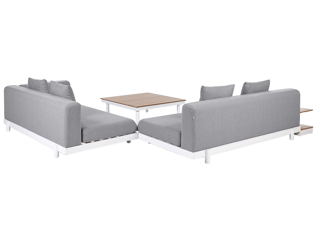 Misanello Garden Corner Sofa with Table 5 Seater Grey