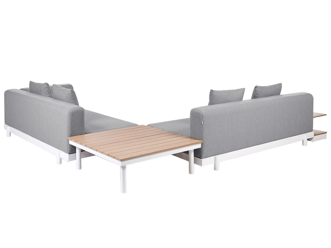 Misanello Garden Corner Sofa with Table 5 Seater Grey