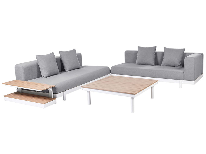 Misanello Garden Corner Sofa with Table 5 Seater Grey