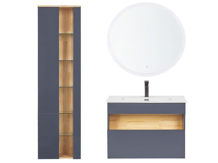 Bathroom Vanity Set Grey Figueres