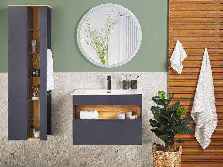 Bathroom Vanity Set Grey Figueres