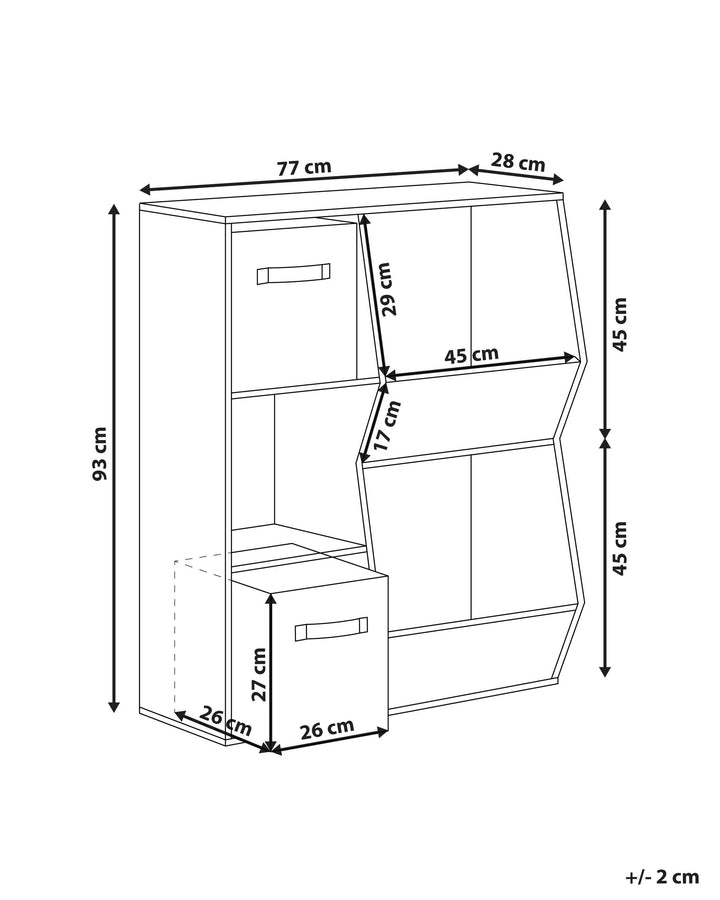 3 Tier Shelving Unit 93 cm White Alberico
