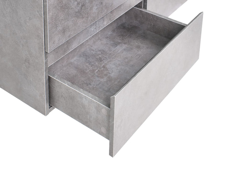 Wall Mounted Double Basin Vanity Unit 120 cm 52 cm Grey Caridel