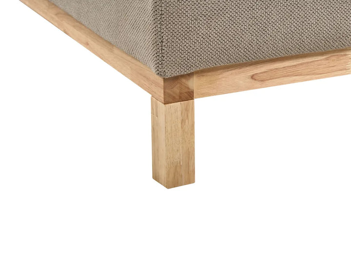 Corner Sofa 4 Seater Fabric Taupe Right Hand Deavan