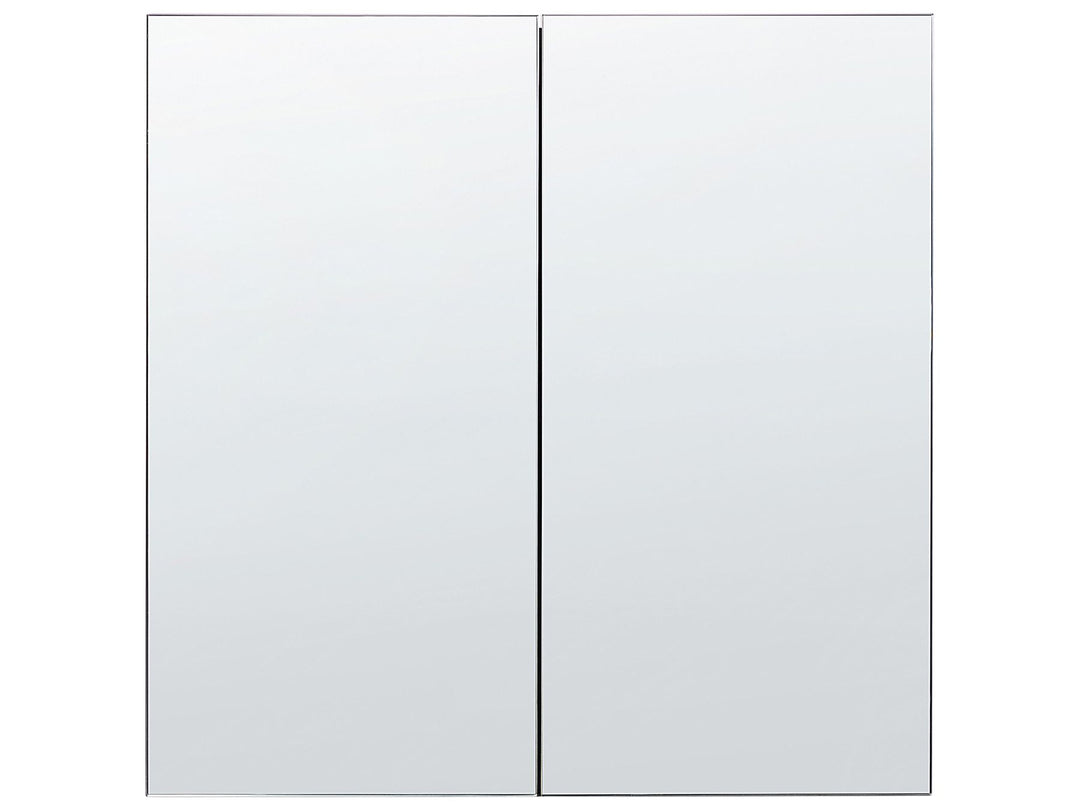 Bathroom Wall Mounted Mirror Cabinet 60 cm 60 cm Black Navarra