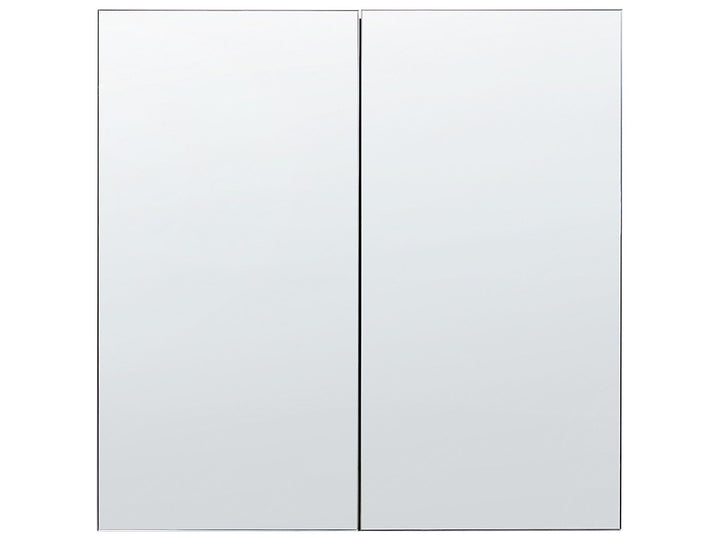Bathroom Wall Mounted Mirror Cabinet 60 cm 60 cm Black Navarra