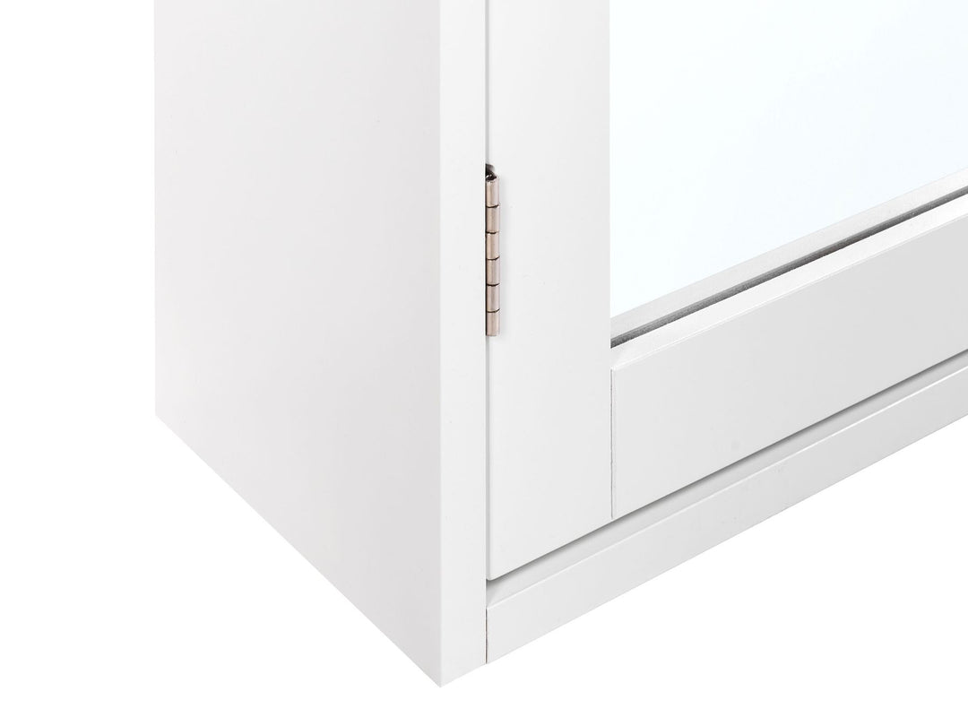 Bathroom Wall Mounted Mirror Cabinet 65 cm 60 cm White Alamos