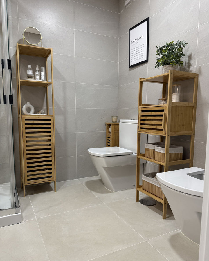 Toilet Paper Cabinet Bamboo Wood Light Brown Olathe