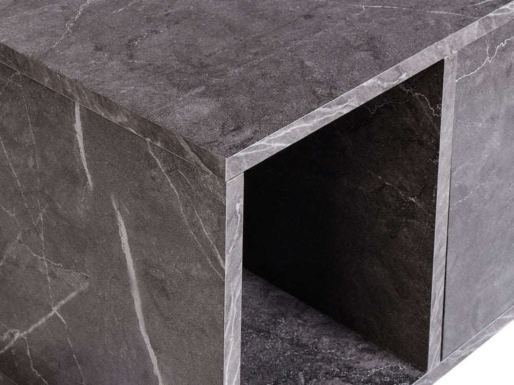 Wall Mounted Washbasin Cabinet 80 cm Black Marble Cascavel