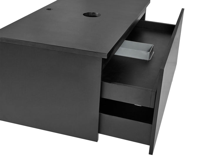 Wall Mounted Washbasin Cabinet 100 cm Black Alzira