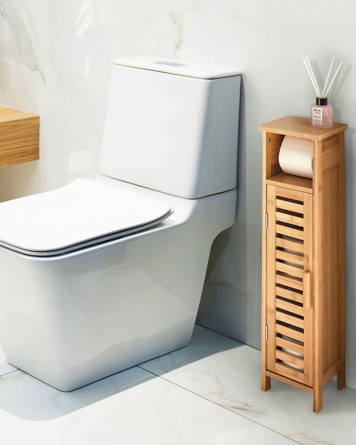 Toilet Paper Cabinet Bamboo Wood Light Brown Olathe