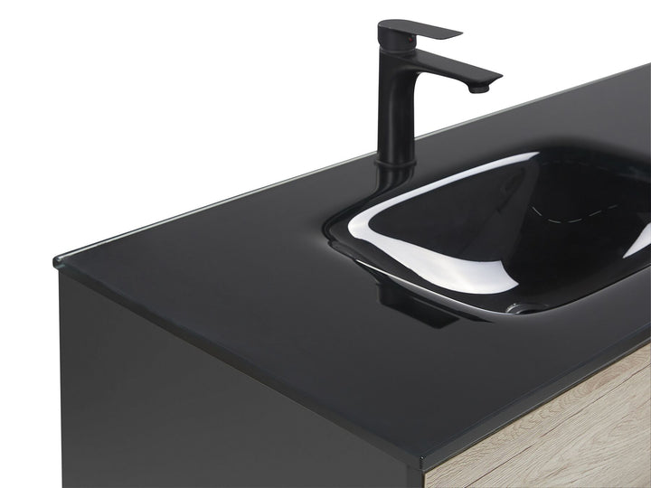 Bathroom Vanity Set Black Teruel