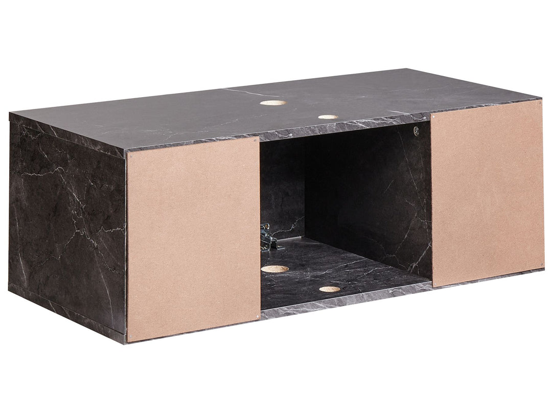 Wall Mounted Washbasin Cabinet 80 cm Black Marble Cascavel