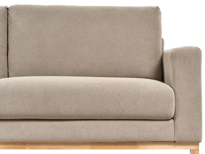 Corner Sofa 4 Seater Fabric Taupe Right Hand Deavan