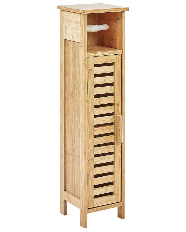 Toilet Paper Cabinet Bamboo Wood Light Brown Olathe