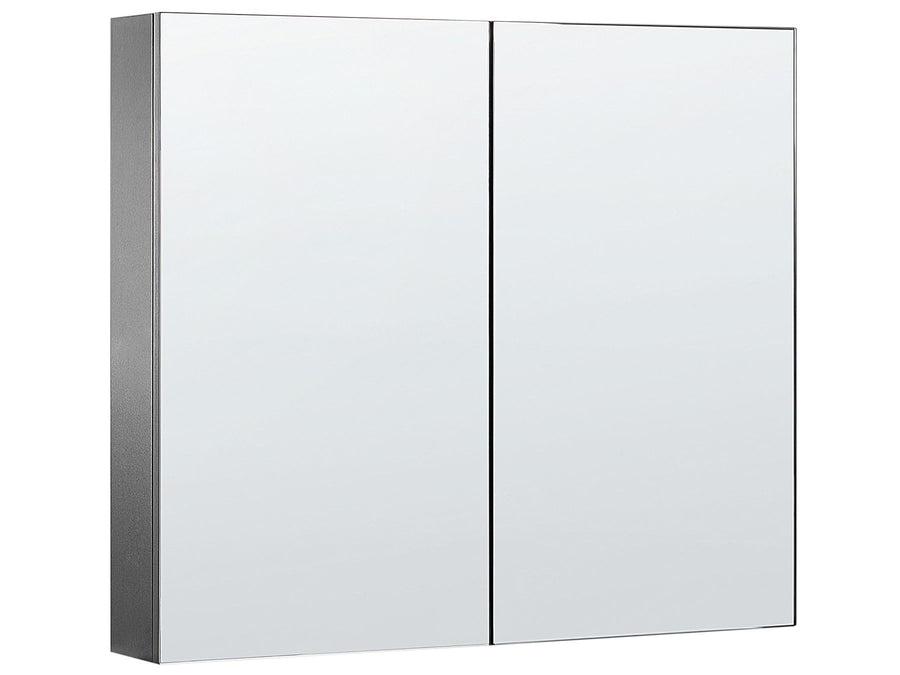 White double-door cabinet on a white background