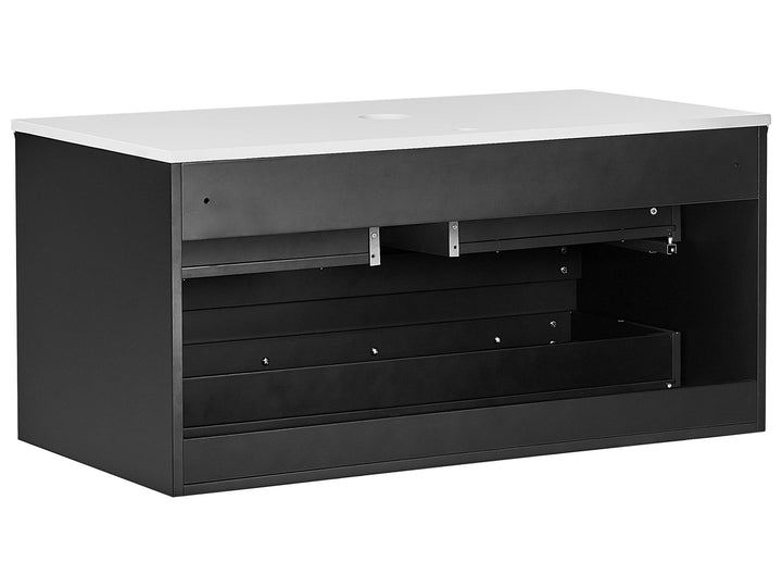 Wall Mounted Washbasin Cabinet 100 cm Black Quintela